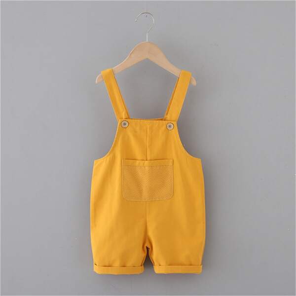 

Toddler Boys Pocket Front Pinafore Romper, Yellow