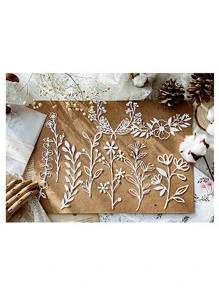 10入組鏤空植物貼紙