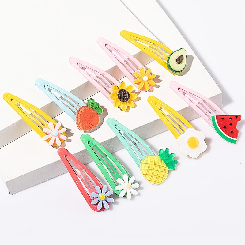 

10pcs Fruit Decor Hair Clip, Multicolor