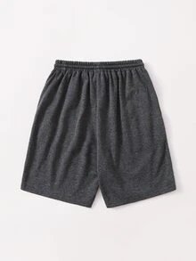 SHEIN Boys Drawstring Waist Letter Graphic Colorblock Shorts - Multicolor - View 2