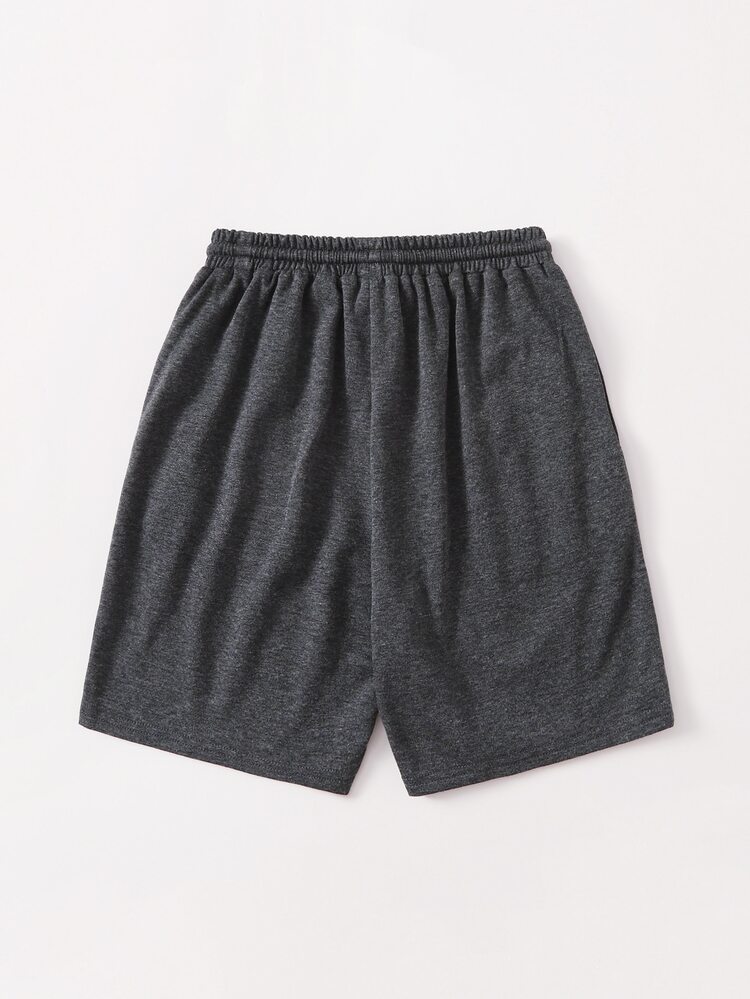 SHEIN Boys Drawstring Waist Letter Graphic Colorblock Shorts - Multicolor - View 2