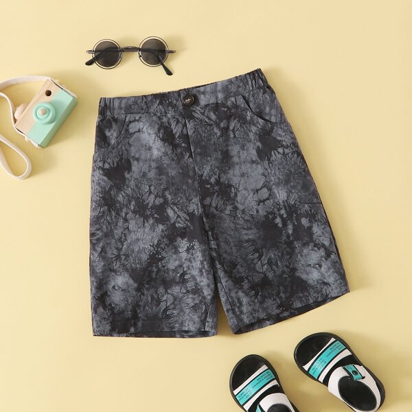 

Boys Tie Dye Elastic Waist Shorts, Multicolor