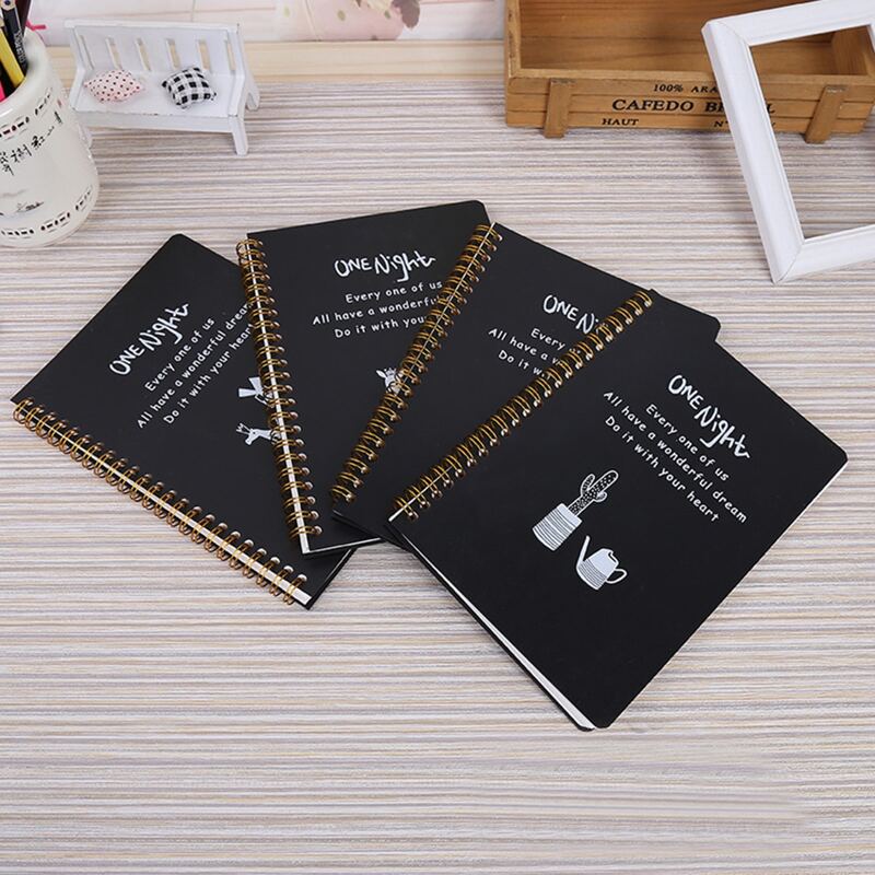 

1pc Slogan Graphic Cover Random Spiral Notebook, Multicolor