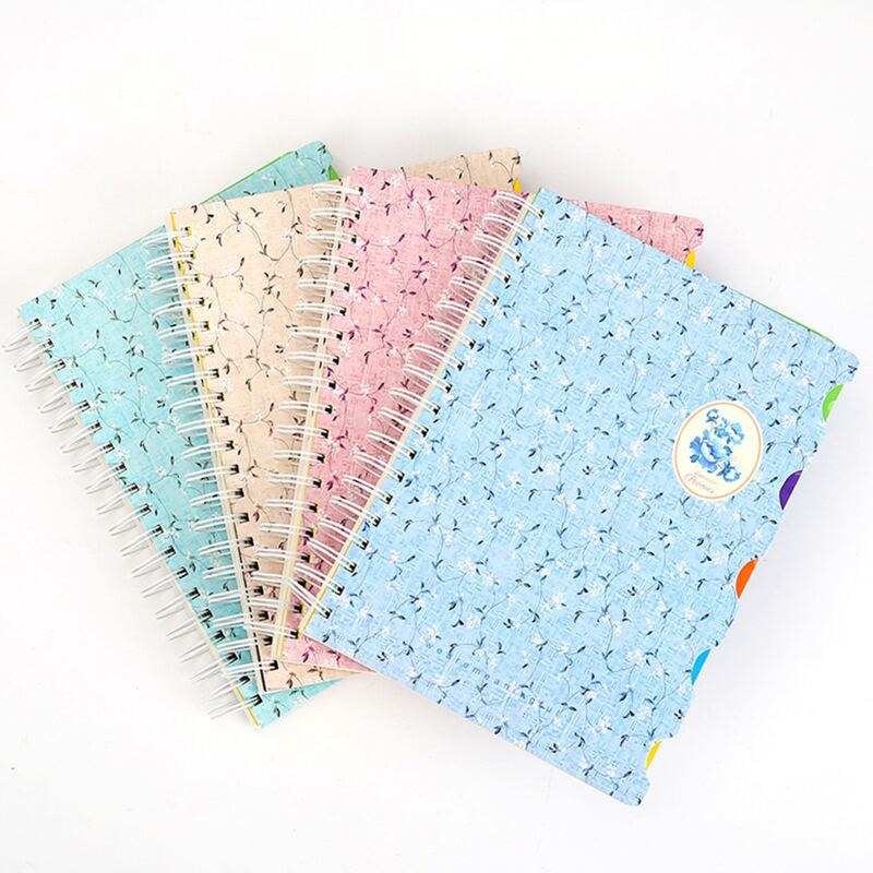 

1pc Flower Print Cover Random Spiral Notebook, Multicolor
