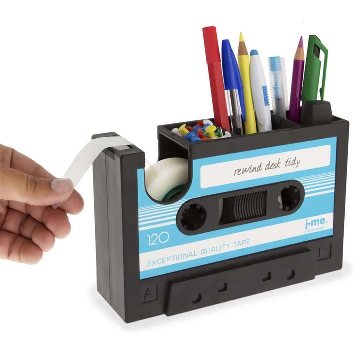 

1set Magnetic Tape Shaped Random Pen Holder & Clear Tape, Multicolor