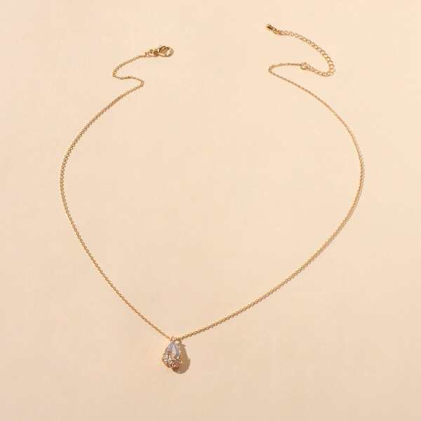 

Water Drop Charm Necklace, Gold