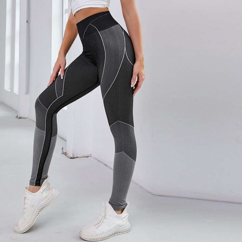 

Color Block High Waist Sports Leggings, Multicolor