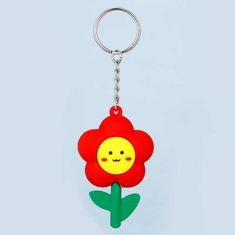 

Flower Pendant Keychain, Red
