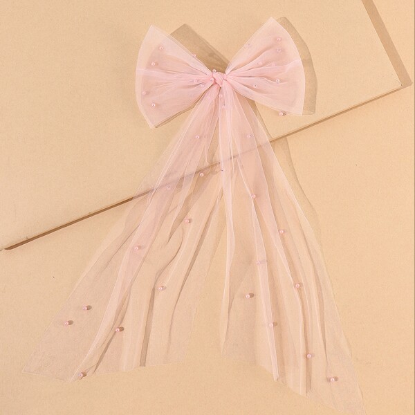 

Bow Decor Hair Clip, Pink