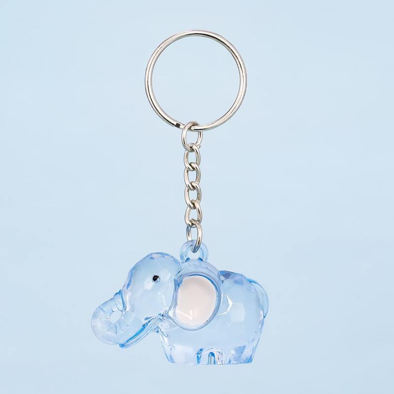 

Elephant Pendant Keychain, Baby blue