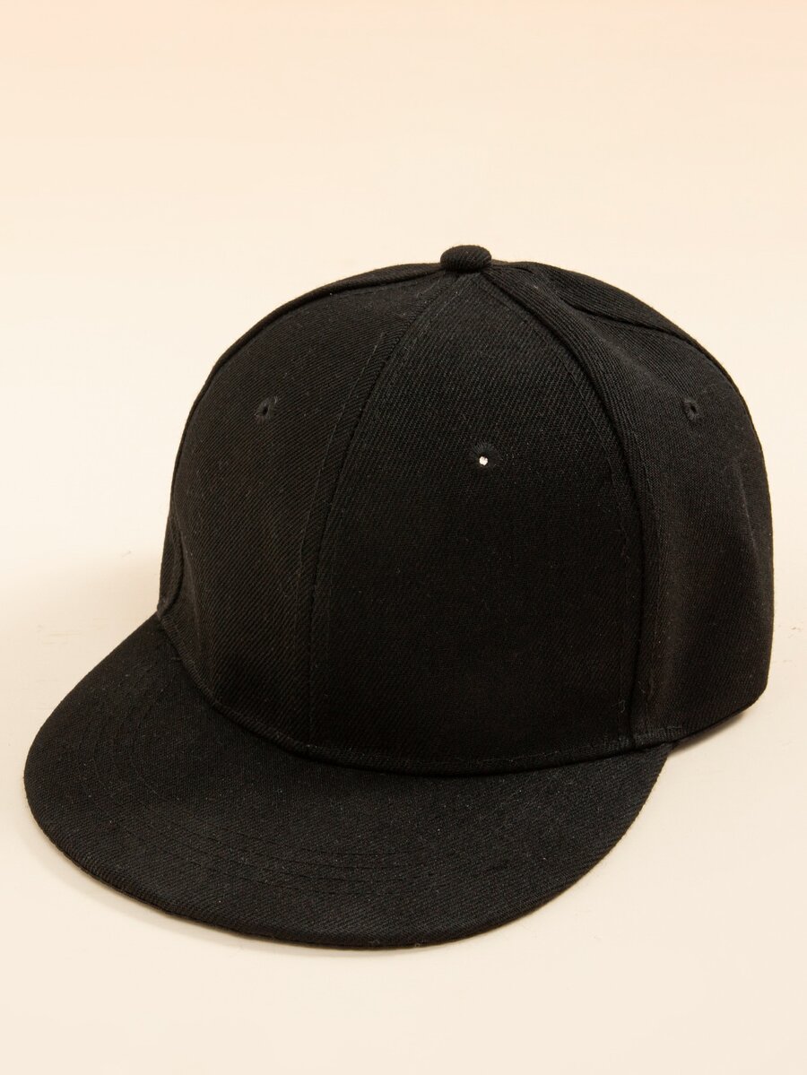 Toddler Kids Plain Baseball Cap - Black - View 1