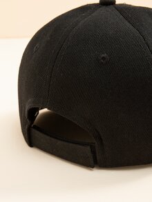 Toddler Kids Plain Baseball Cap - Black - View 3