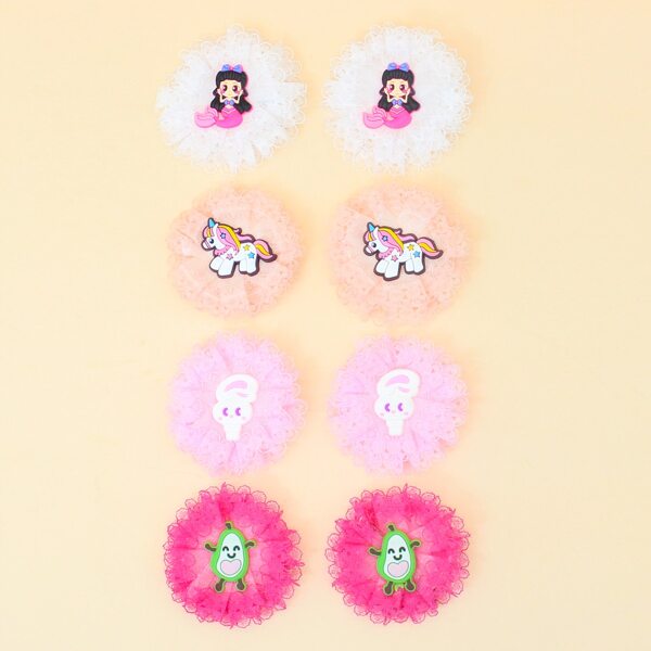 

8pcs Toddler Girls Cartoon Decor Hair Clip, Multicolor