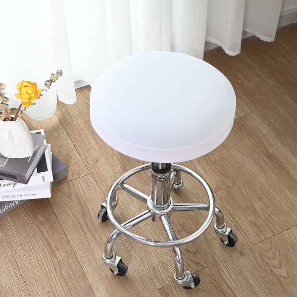 

Solid Color Stretchy Stool Cover, White