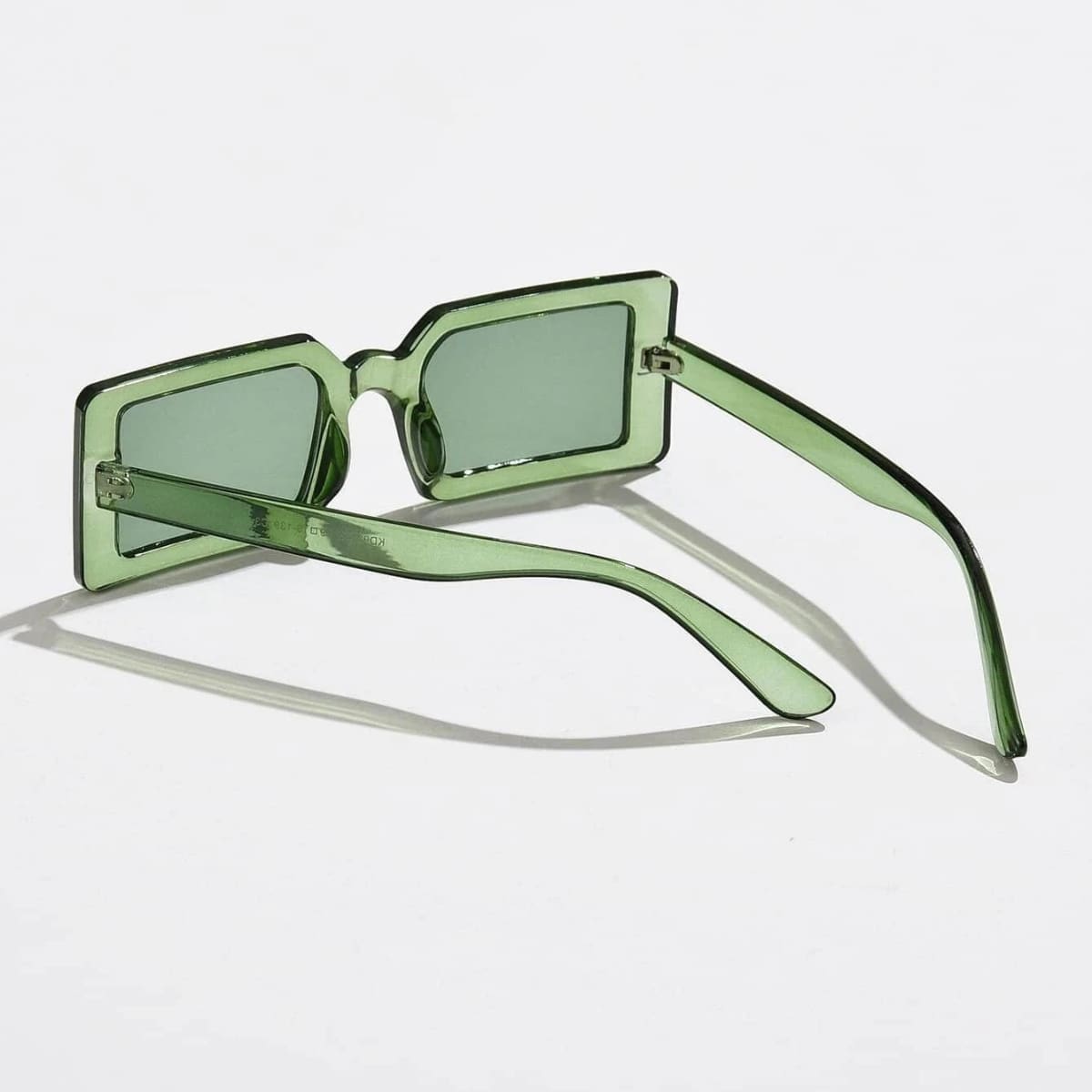 

2pcs Rectangle Frame Sunglasses, Multicolor