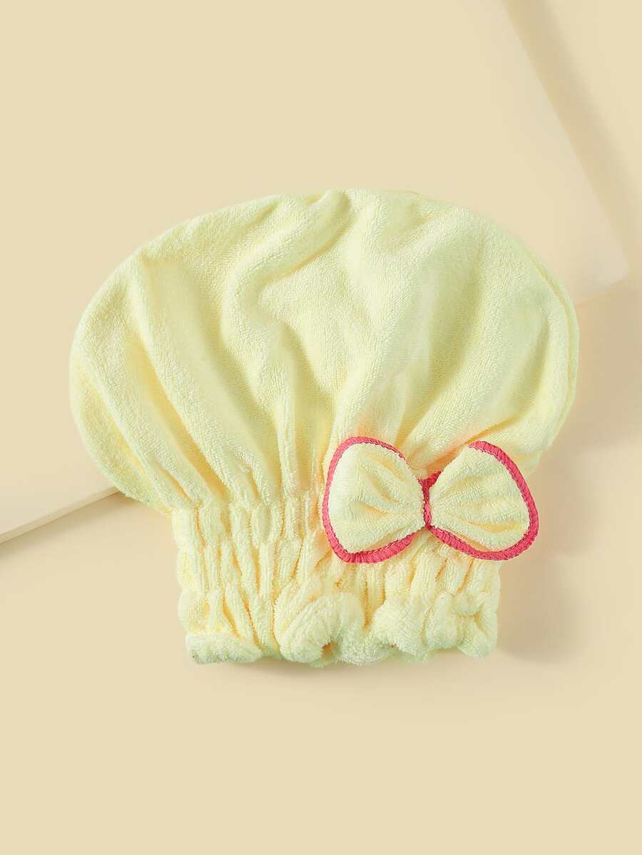 Women Girl's Magic Microfiber Shower Cap Towel Bath Hats for Women Dry Hair Cap Quick Drying Soft For Lady Turban Head - Yellow - View 1