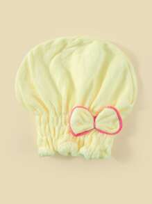 Women Girl's Magic Microfiber Shower Cap Towel Bath Hats for Women Dry Hair Cap Quick Drying Soft For Lady Turban Head - Yellow - View 2