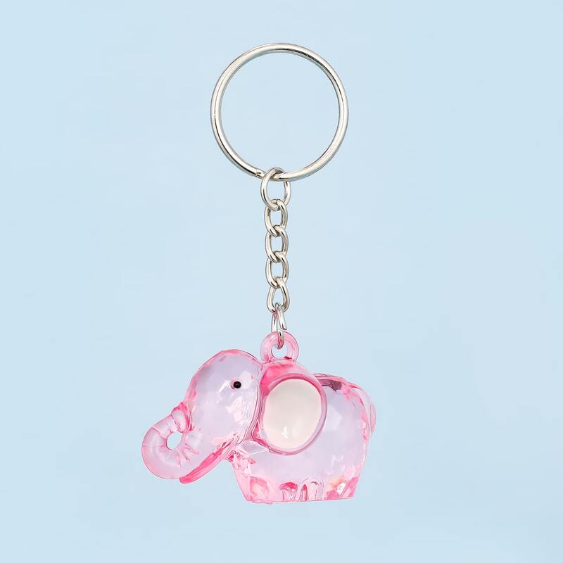 

Elephant Pendant Keychain, Pink