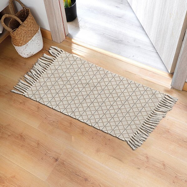 

Tassel Decor Floor Mat, Multicolor