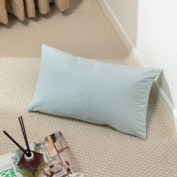 

Plain Lumbar Pillow Cover Without Filler, Baby blue