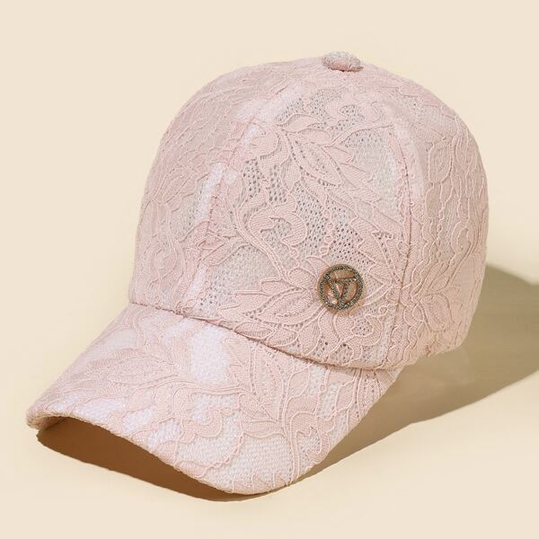 

Rhinestone Decor Baseball Cap, Pink