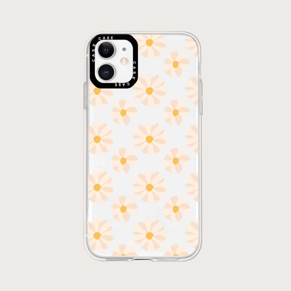 

Daisy Pattern Clear Phone Case