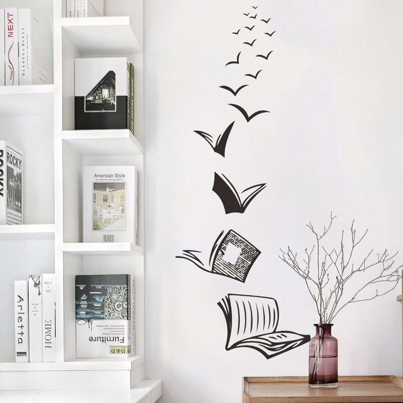 

Book Print Wall Sticker, Black