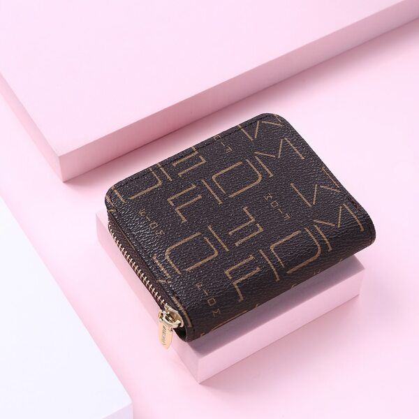 

Letter Graphic Small Wallet, Brown
