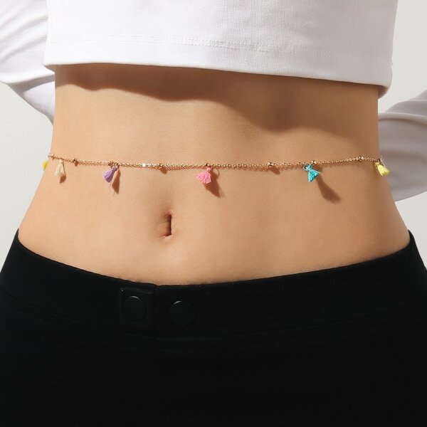 

Tassel Charm Waist Chain, Multicolor