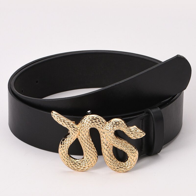 

Snake Buckle Belt, Black