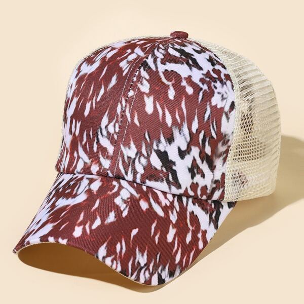 

Graphic Mesh Baseball Cap, Brown
