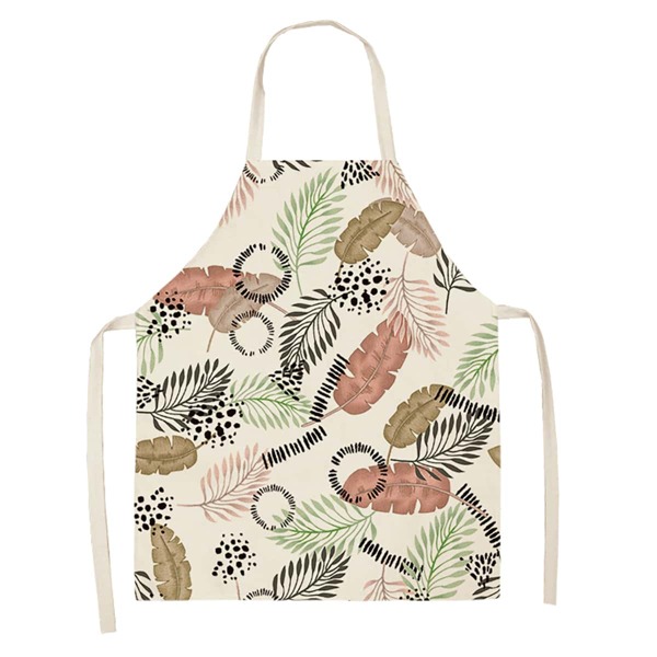 

Leaf Print Apron, Multicolor