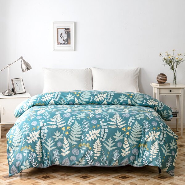 

Plant Print Duvet Cover Without Filler, Multicolor