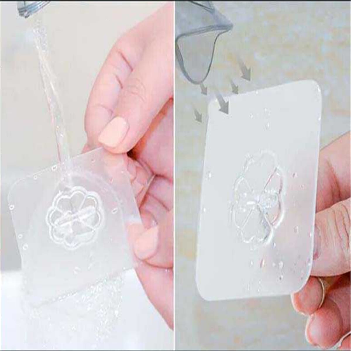 

5pcs Clear Wall Hook, Multicolor