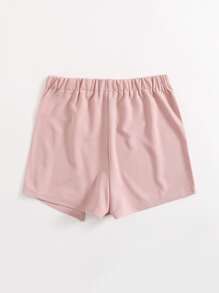 SHEIN EZwear Plus Split Hem Skort - Baby Pink - View 2