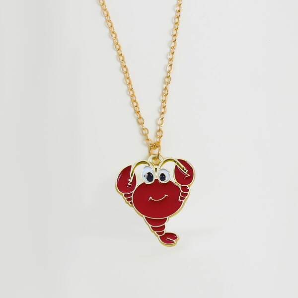 

Animal Charm Necklace, Red