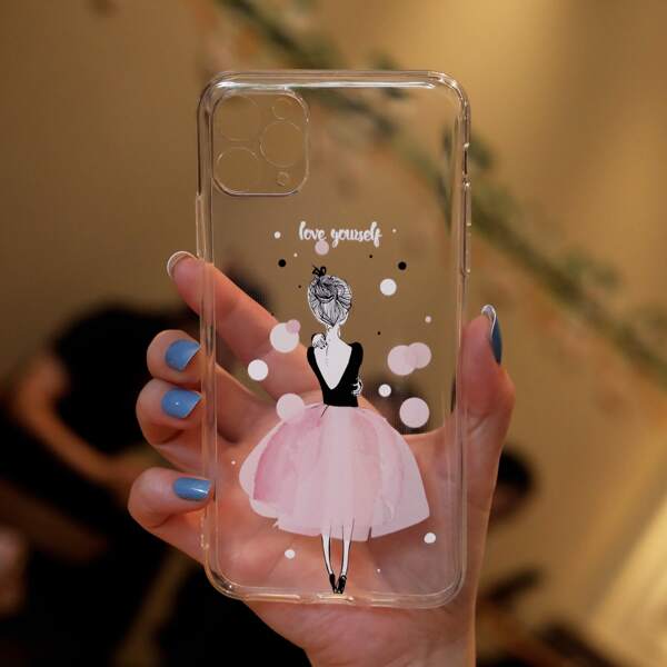 

Girl Pattern Clear Phone Case