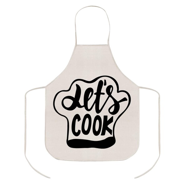 

Slogan Graphic Apron, Black and white