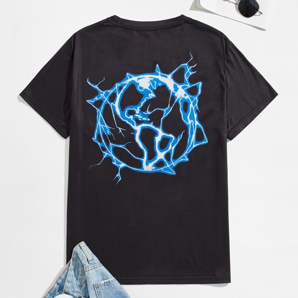 

Men Graphic Print Tee, Black