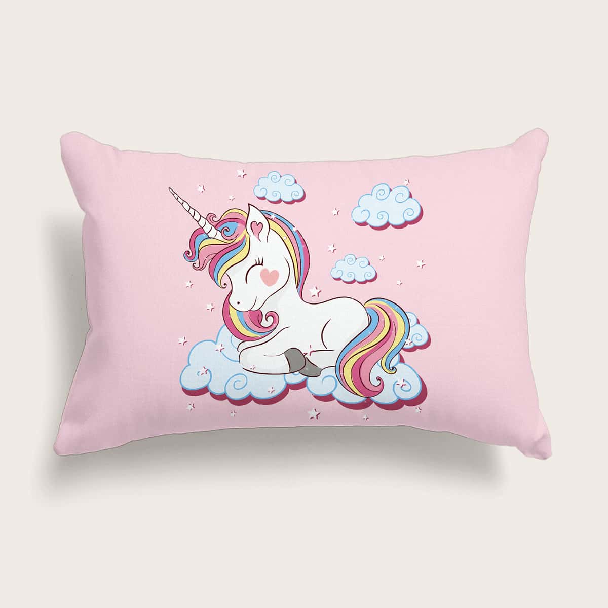 

Kids Unicorn Print Lumbar Pillowcase Without Filler, Multicolor