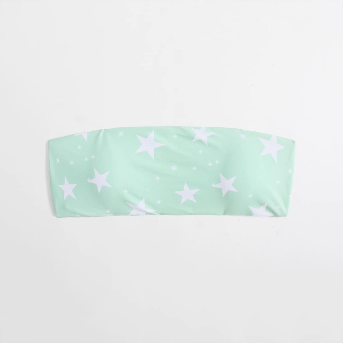 

Star Print Bikini Top, Mint green