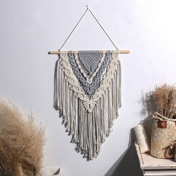 

1pc Tassel Woven Wall Hanging, Multicolor