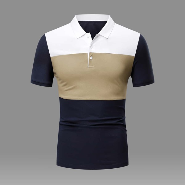 

Men Color Block Polo Shirt, Multicolor