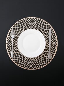 圓形鏤空防滑餐墊 - 金色 - 查看 2