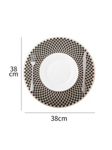 圓形鏤空防滑餐墊 - 金色 - 查看 3