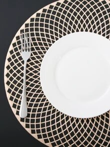 圓形鏤空防滑餐墊 - 金色 - 查看 5