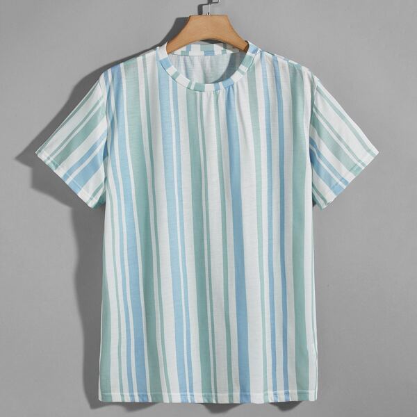 

Men Striped Print Tee, Multicolor