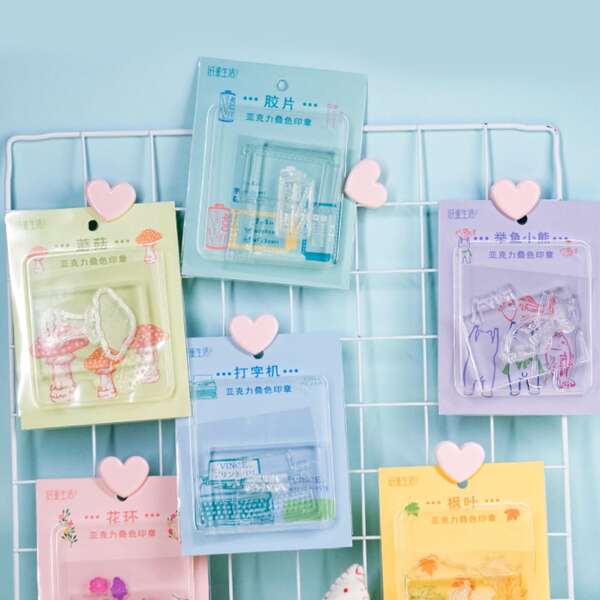 

1pc Cartoon Graphic Random Stamp, Multicolor