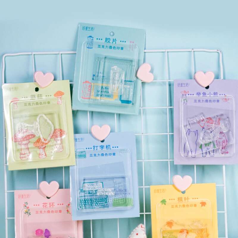 

1pc Cartoon Graphic Random Stamp, Multicolor