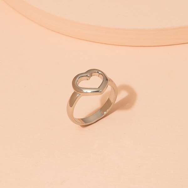 

Heart Detail Ring, Silver